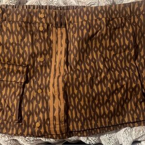Adidas Ivy Park Brown Geometric Cargo Skirt
